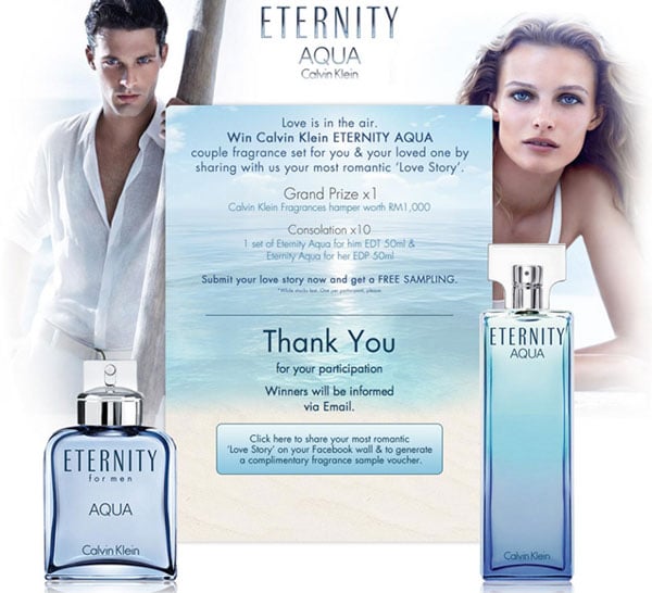 Kevin Klein Eternity Aqua EDT với ambassador