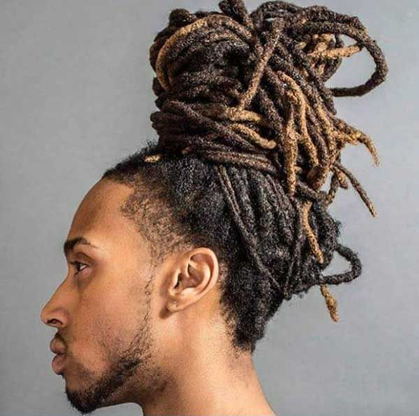 mẫu tóc Man bun with Dreadlocks