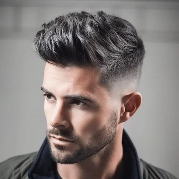 kiểu tóc soft quiff fade