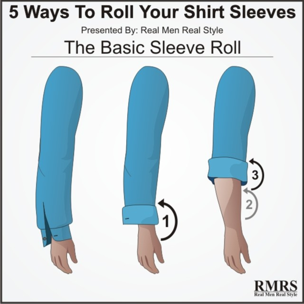 kiểu xắn basic sleeve roll