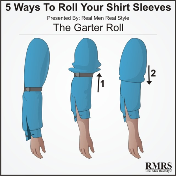 kiểu xắn garter roll