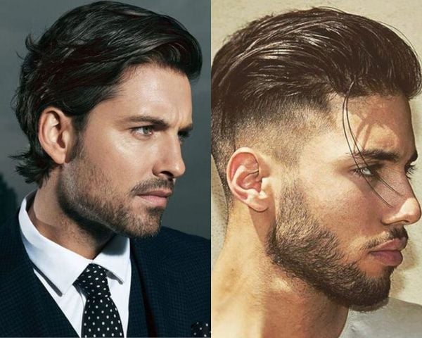 kiểu tóc mullet slicked back layer