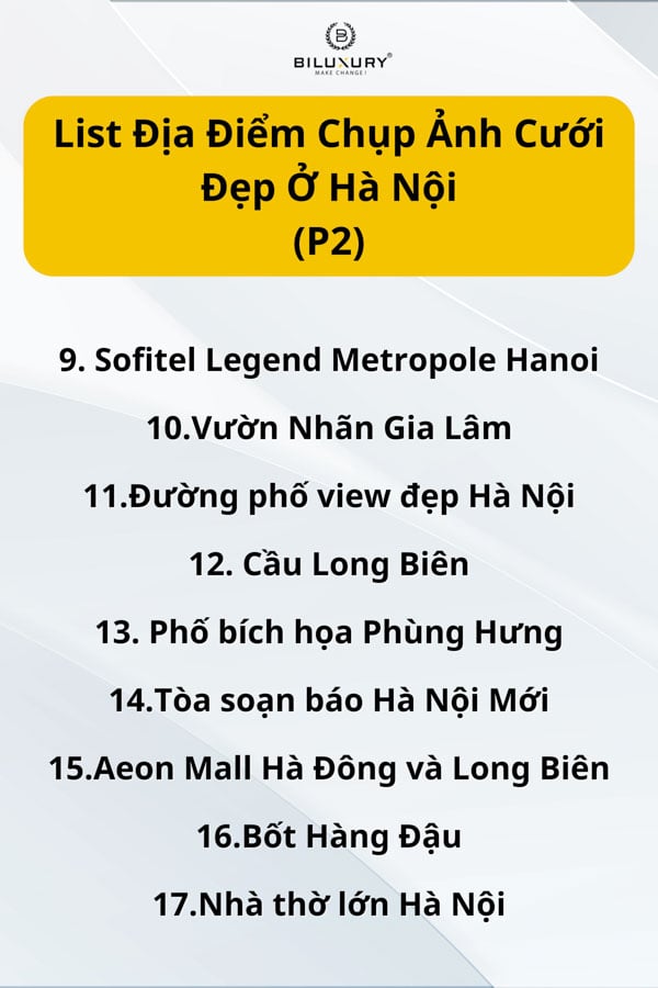 List Địa Điểm Chụp Ảnh Cưới Đẹp Ở Hà Nội (P2)