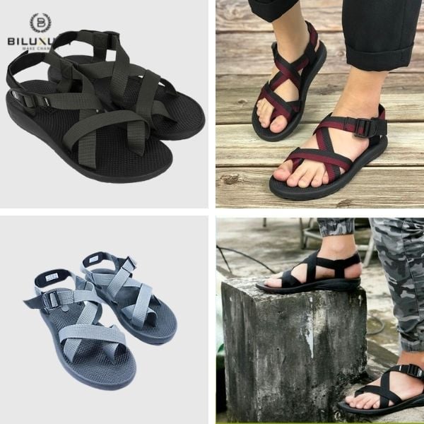 Mẫu dép nam sandal xỏ ngón đế cao