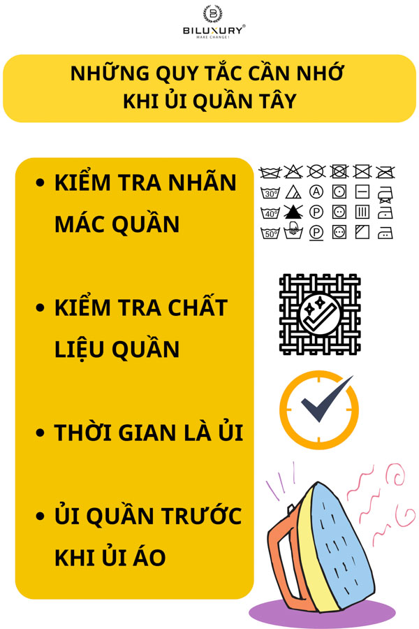 Những quy tắc cần nhớ khi ủi quần tây