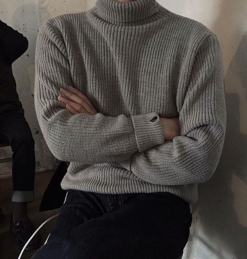 phối đồ với áo len nam