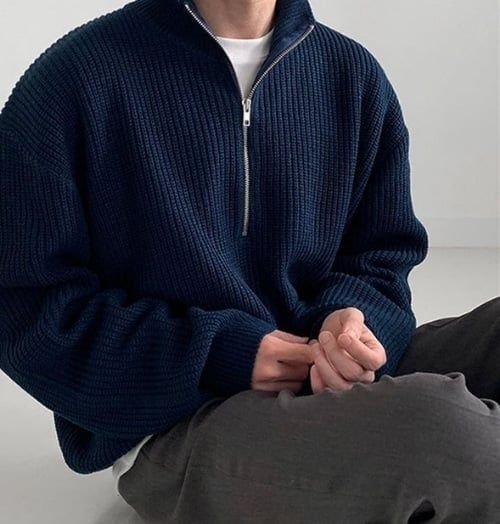 phối đồ với áo len nam