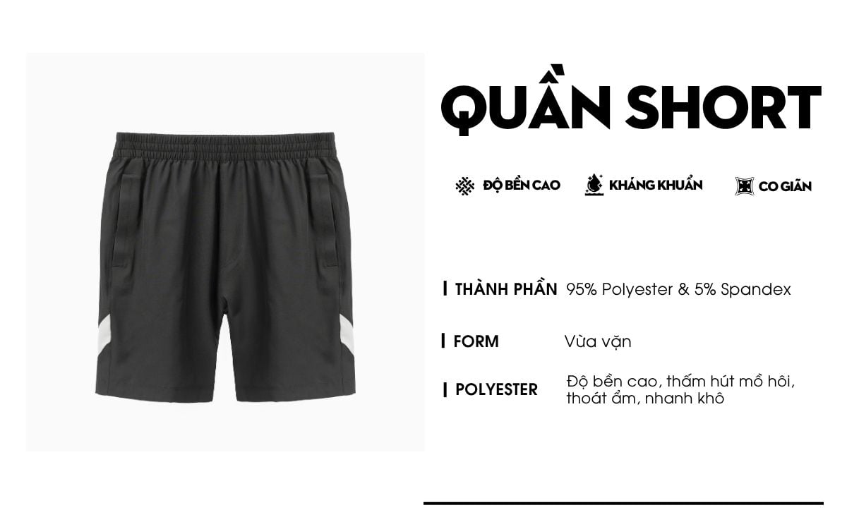 Quần Short Gió Thể Thao Biluxury 9QDGT529DEN