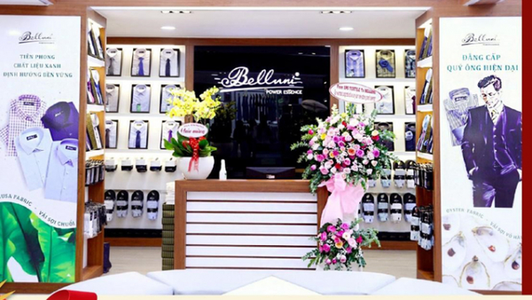 Shop thời trang Belluni với không gian mua sắm sang trọng