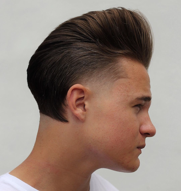 mẫu tóc Single-Length Pompadour