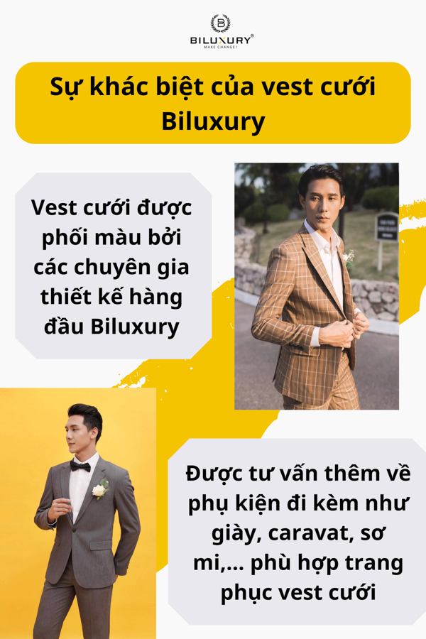 Sự khác biệt của vest cưới Biluxury