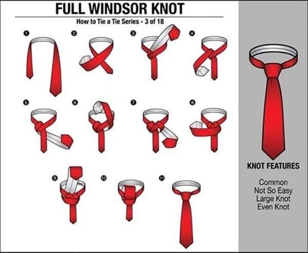 Hướng dẫn cách thắt cà vạt Full Windsor