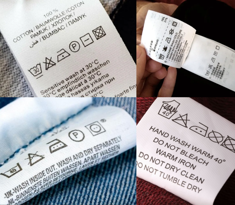 Thông tin trên nhãn áo cực kỳ quan trọng trong cách giặt áo sơ mi