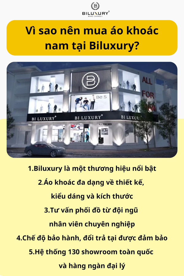 Vì sao nên mua áo khoác nam tại Biluxury?