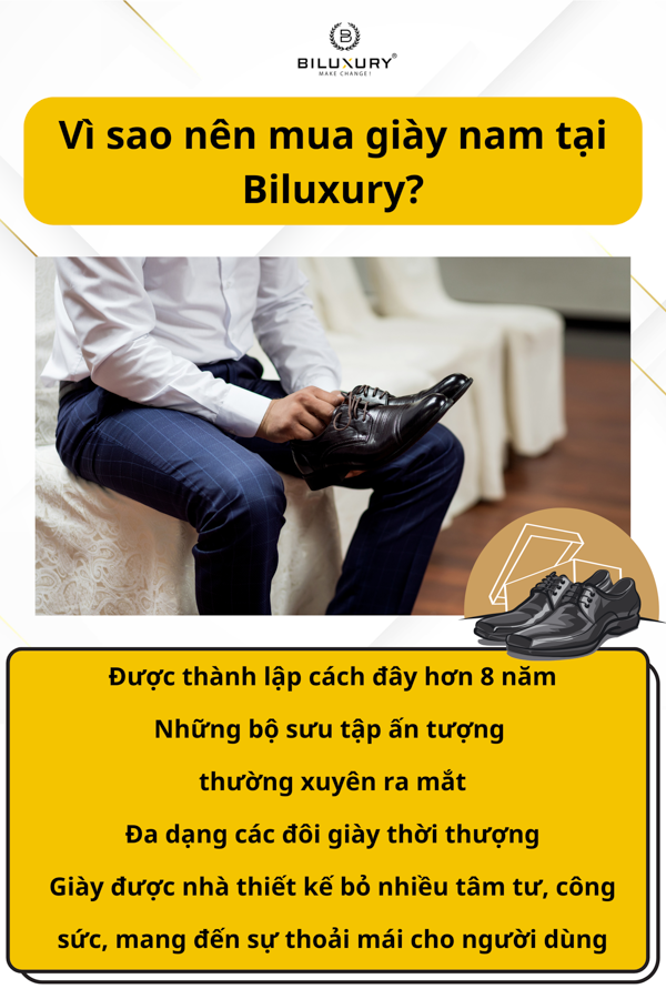 Vì sao nên mua giày nam tại Biluxury?