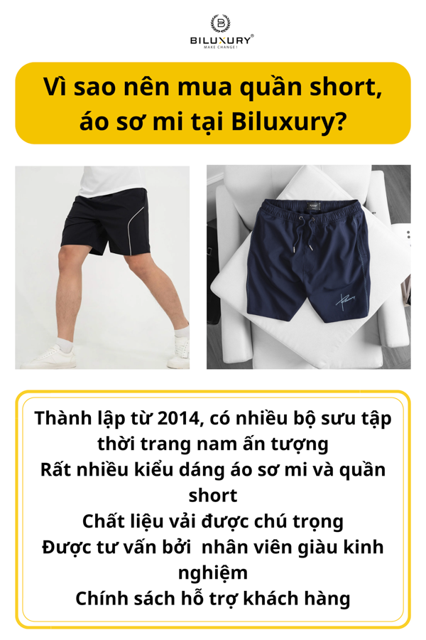 Vì sao nên mua quần short, áo sơ mi tại Biluxury?