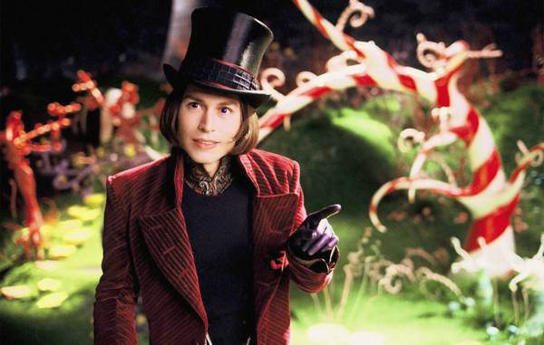 Johnny Depp trong vai Willy Wonka