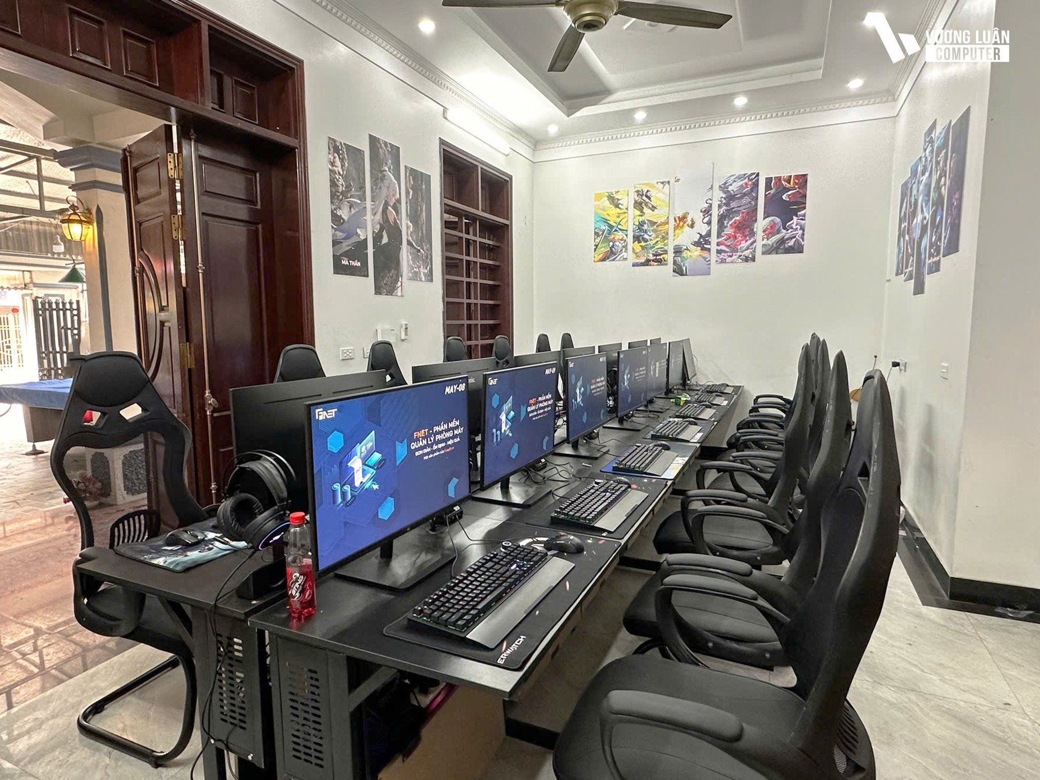 lắp đặt phòng net 15 máy