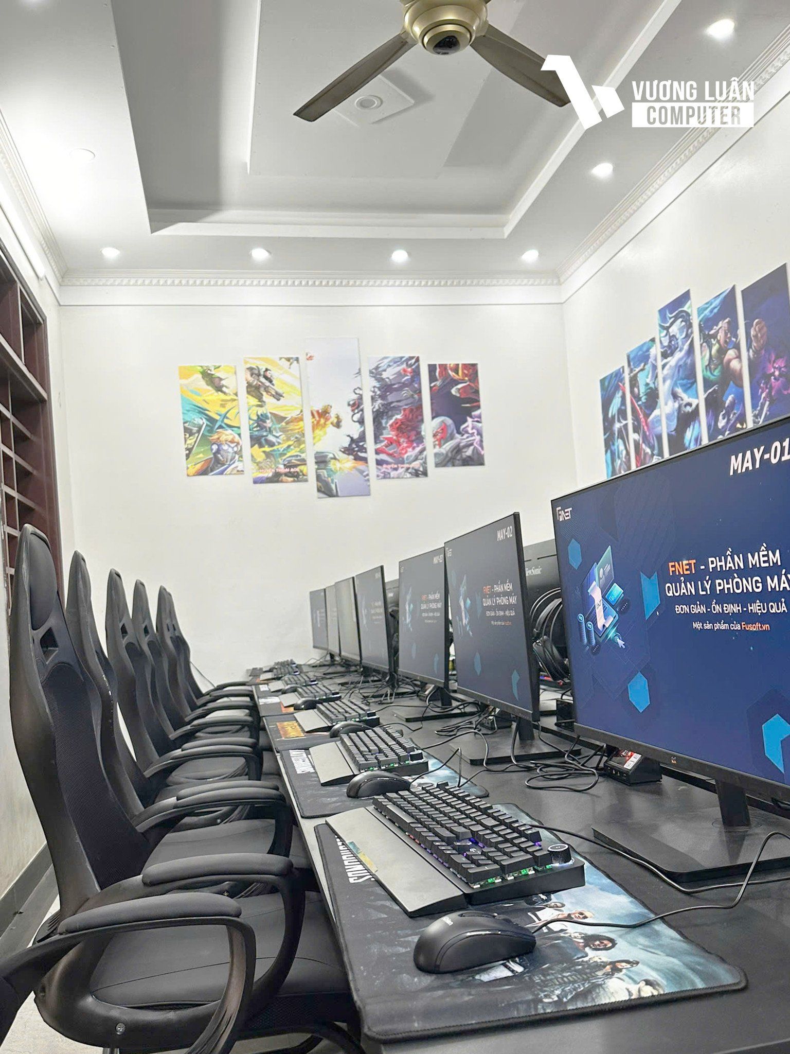 lắp đặt phòng net 15 máy