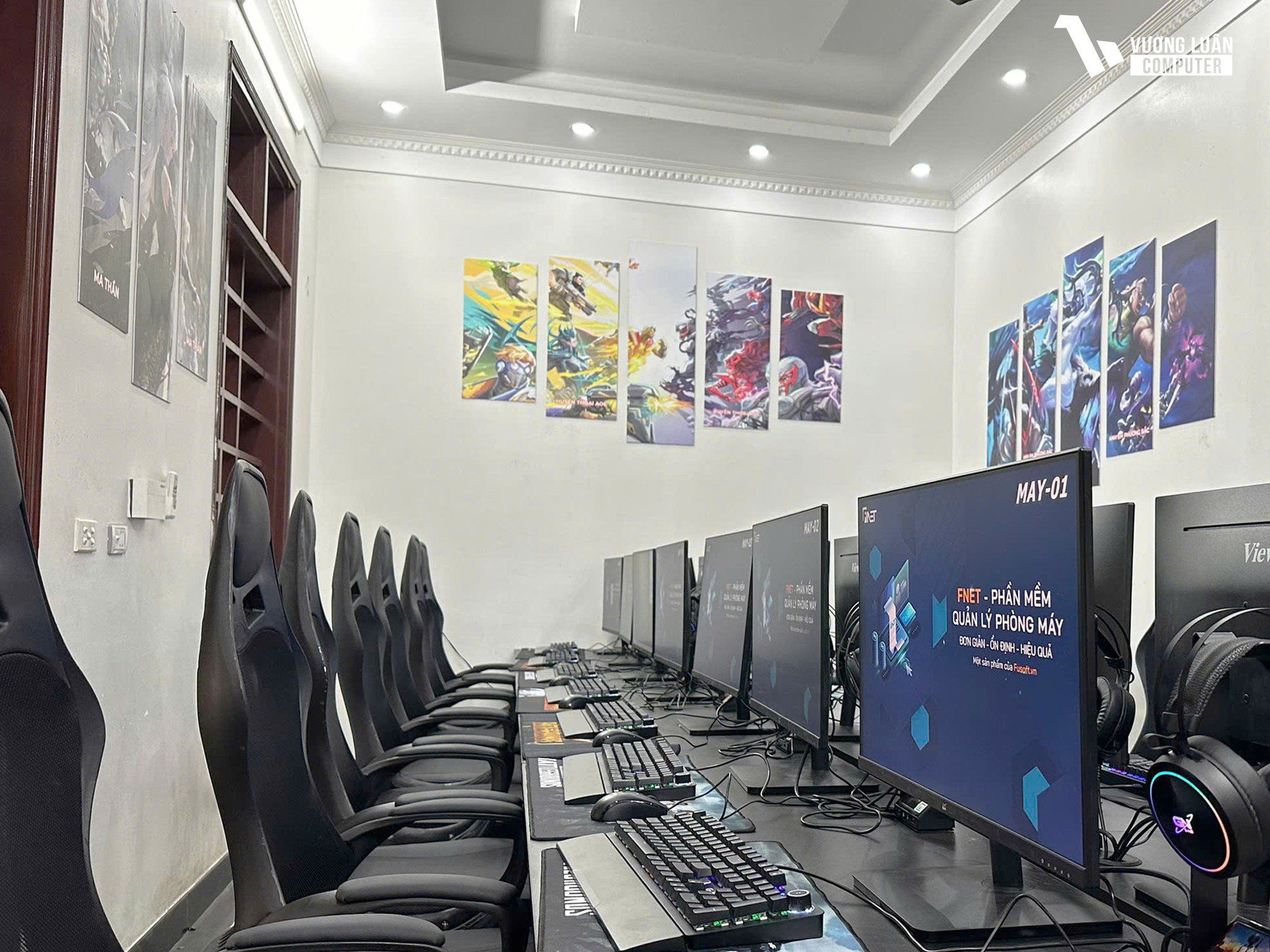 lắp đặt phòng net 15 máy