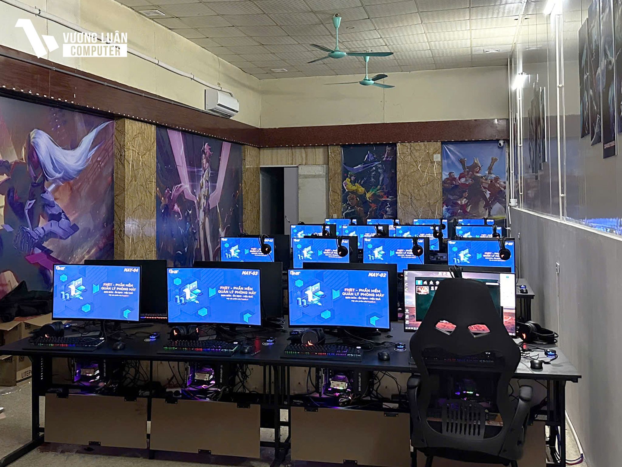 Lắp đặt phòng net 28 máy