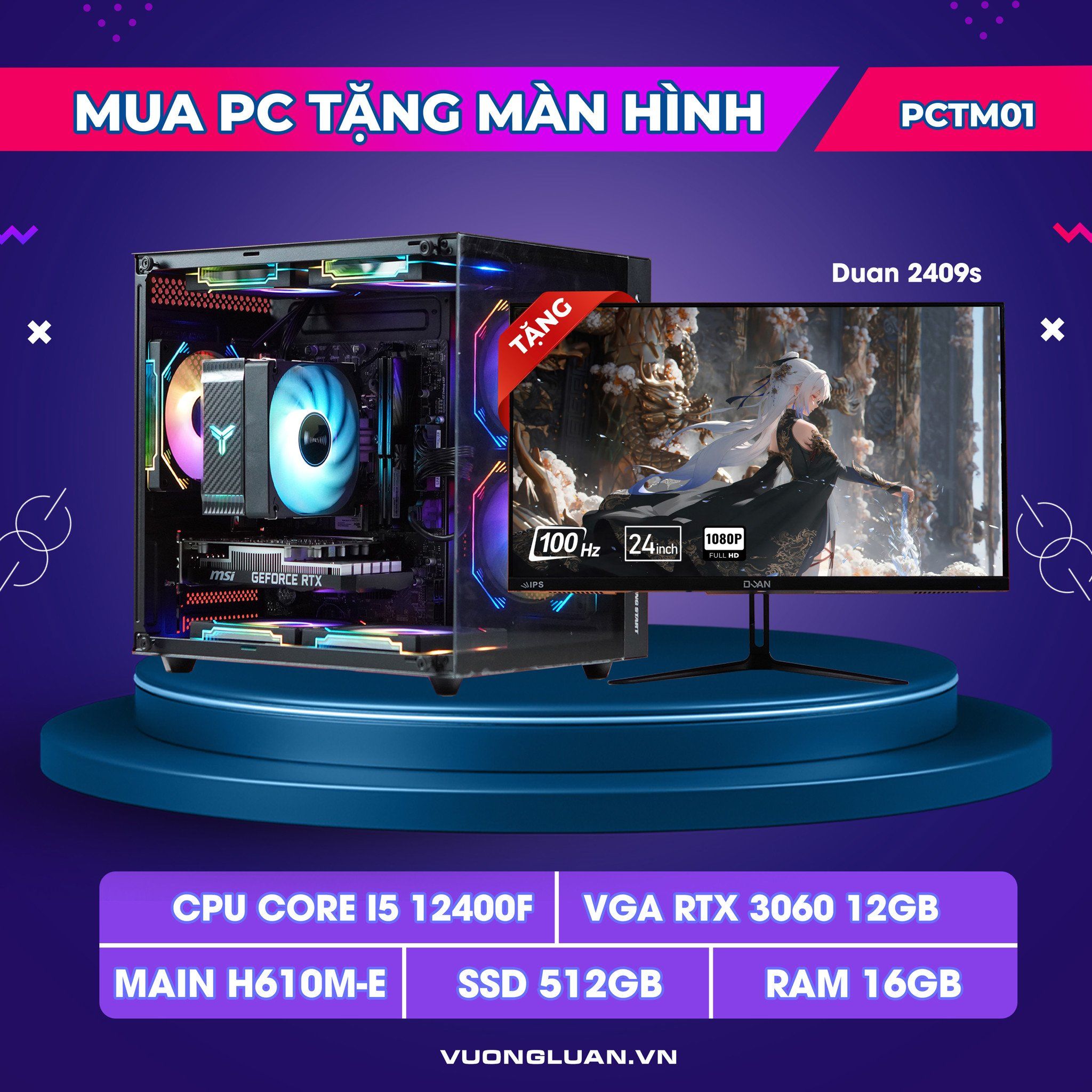 Mua PC TẶNG MÀN HÌNH VƯƠNG LUÂN COMPUTER