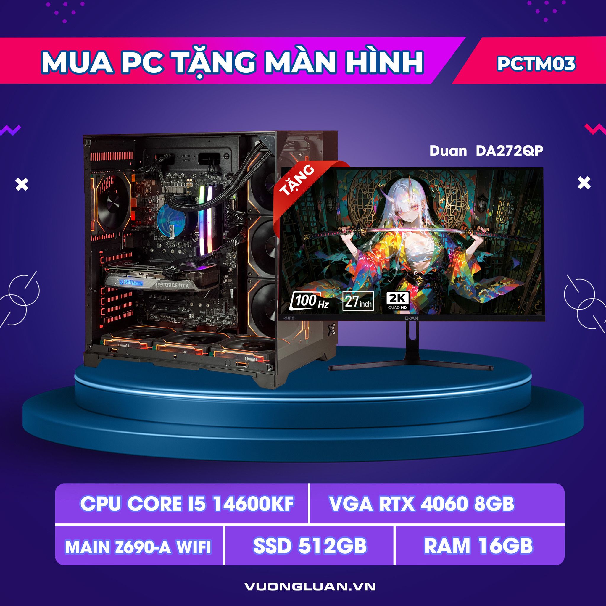 Mua PC TẶNG MÀN HÌNH VƯƠNG LUÂN COMPUTER