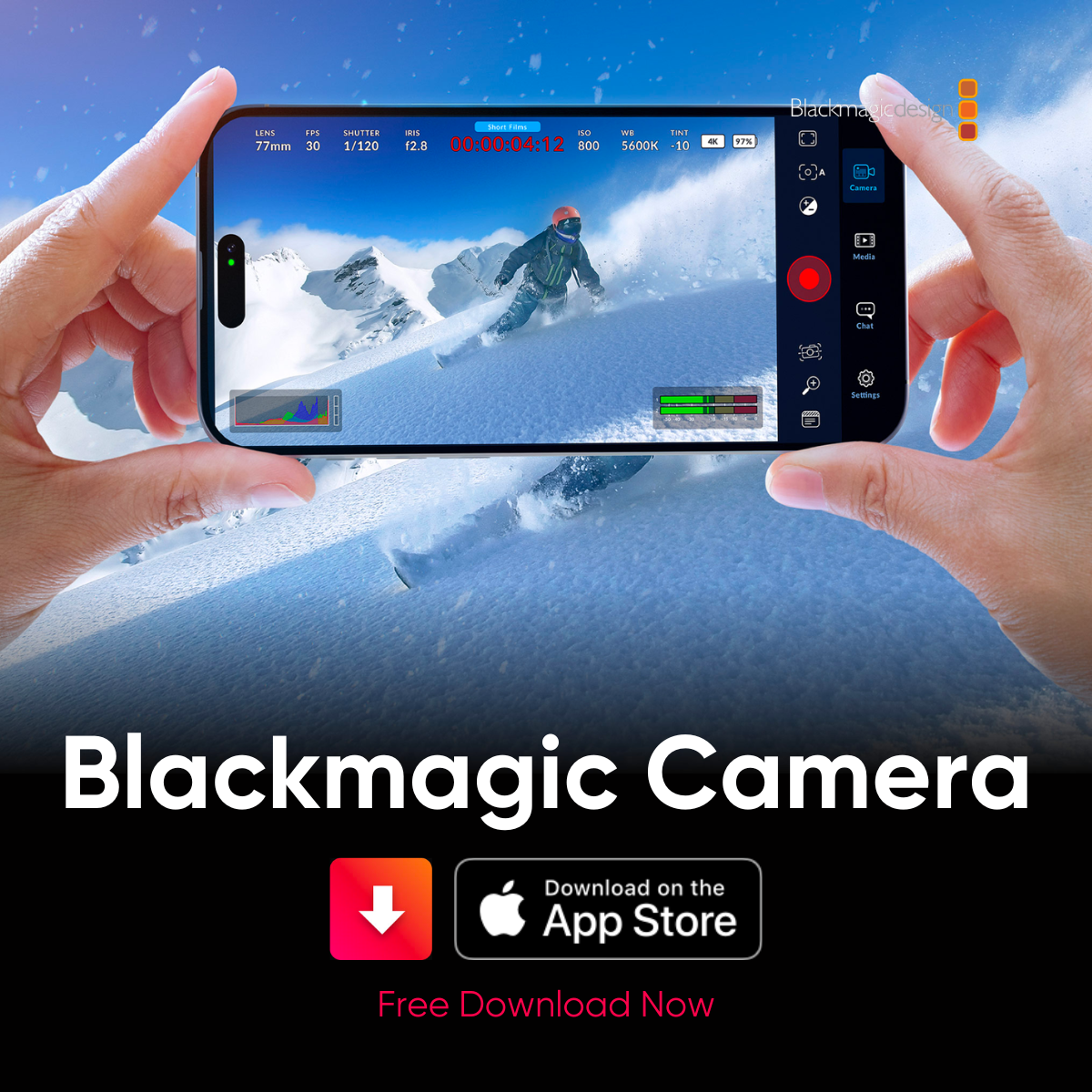 Ứng dụng Blackmagic Camera cho iPhone