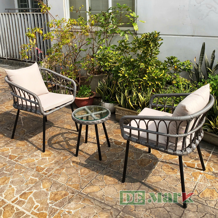 Bàn Ghế Ban Công Nhựa Giả Mây MT2059