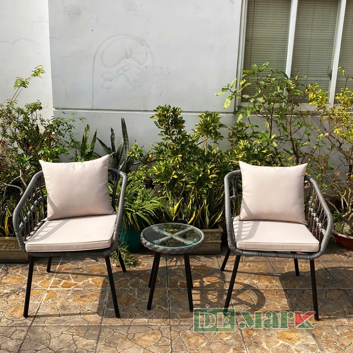 Bàn Ghế Ban Công Nhựa Giả Mây MT2059
