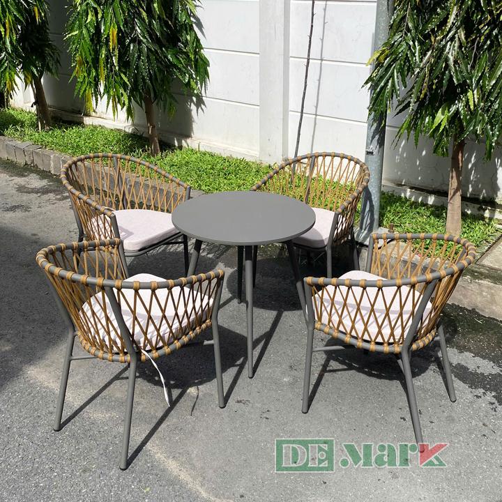 Bàn Ghế Cafe Đan Dây Dù MT2044-2044D
