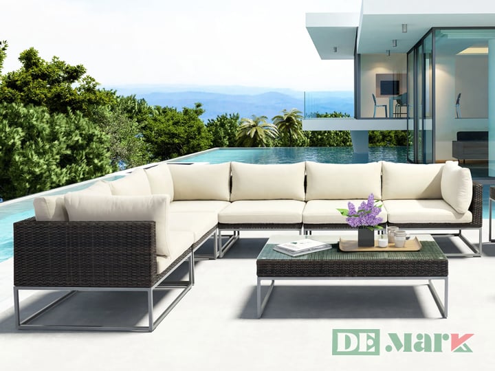 5 kiểu thiết kế sân thượng đẹp với bộ bàn ghế sofa ngoài trời