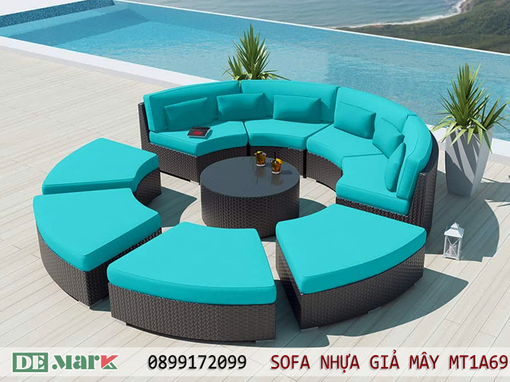 Ghế sofa nhựa giả mây MT1A69