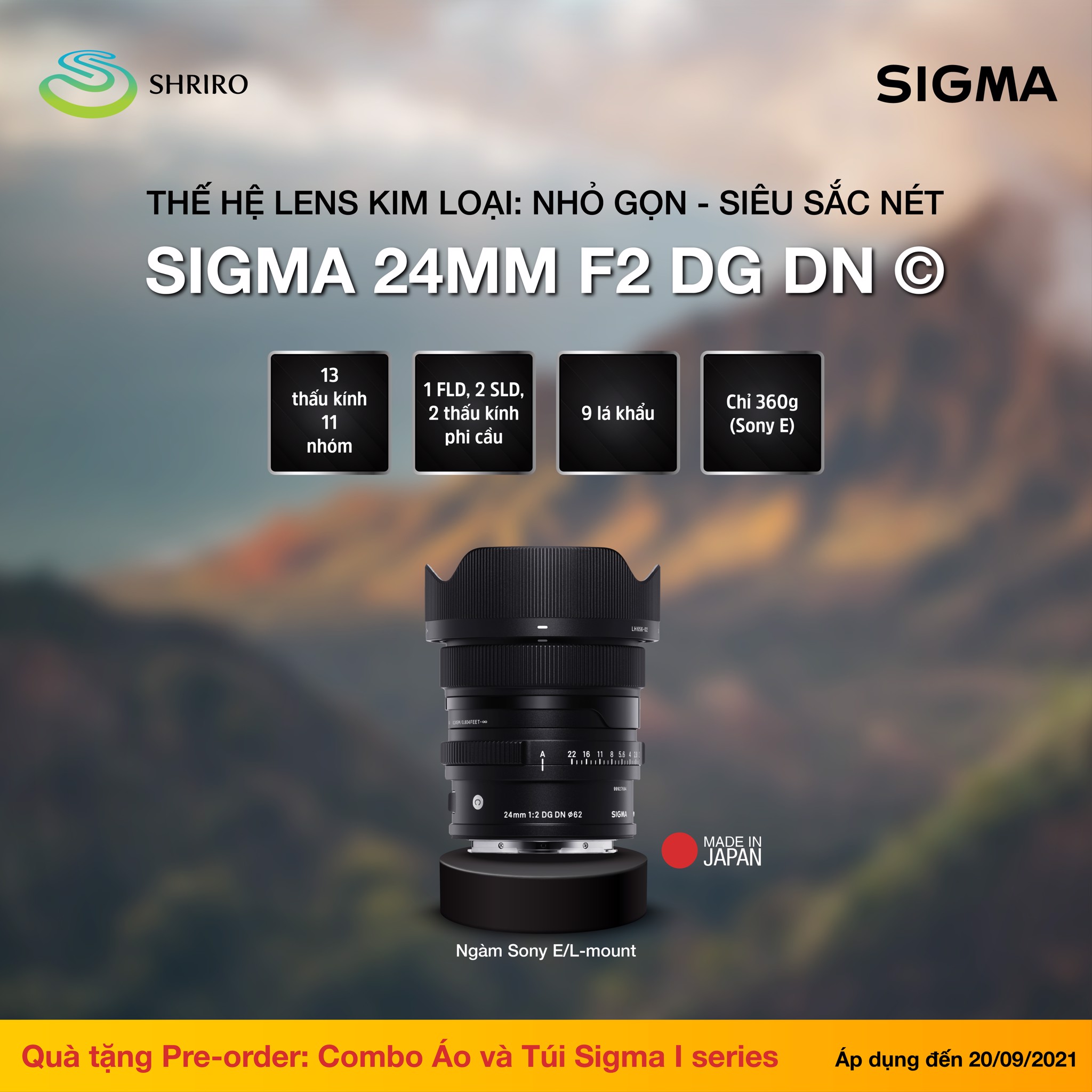 ống kính Sigma 24/2 DG DN (C)