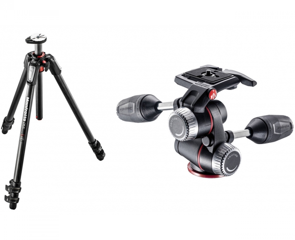 Manfrotto 055 Alu 3-S Kit 3w Head với trọng lượng nhỏ gọn, dễ dàng mang đi mọi nơi.