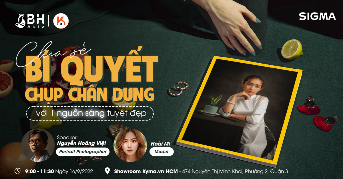 workshop bí quyết chụp chân dung với một nguồn sáng