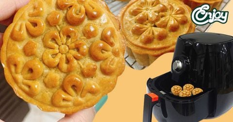 Mách bạn cách làm bánh trung thu đơn giản bằng nồi chiên không dầu