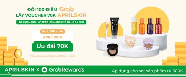 Đổi điểm GRAB lấy Voucher APRILSKIN