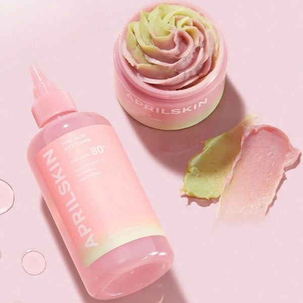 Set Pink Aloe – Bộ đôi chăm sóc dịu nhẹ cho da nhạy cảm.