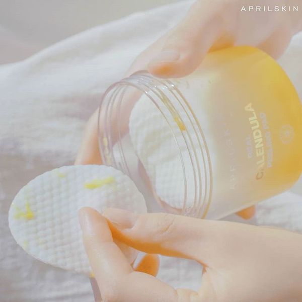 TRẢI NGHIỆM MỚI LẠ CÙNG TONER DẠNG PAD REAL CALENDULA PEELING PAD - APRILSKIN.VN