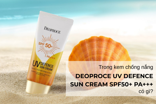 Trong thành phần của kem chống nắng Deoproce UV Defence Sun Cream có gì?