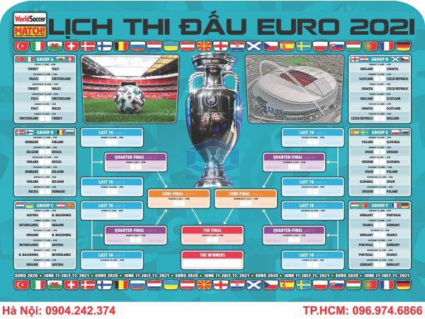 Lịch thi đấu bóng đá euro 2021