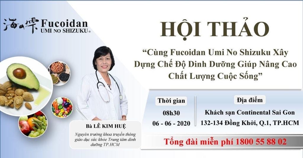 Hội Thảo Tại Tp HCM: Cùng Fucoidan UMI NO SHIZUKU Xây Dựng Chế Độ Dinh Dưỡng