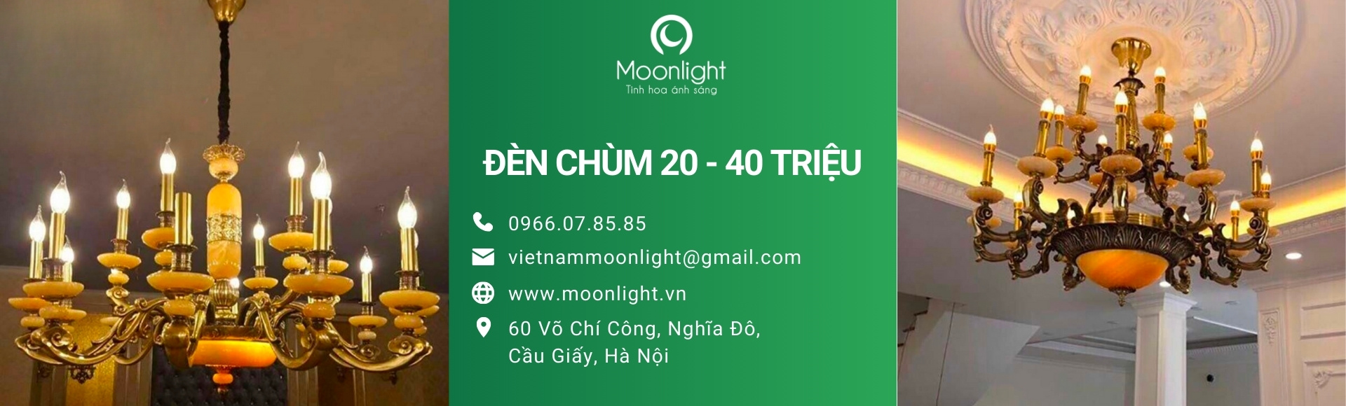 Đèn chùm giá từ 20 triệu đến 40 triệu