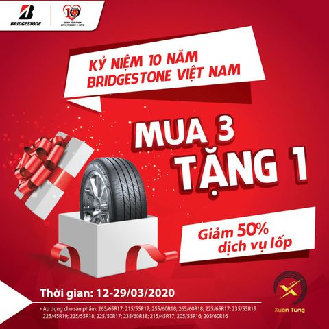 Mua 3 Tặng 1 Bridgestone