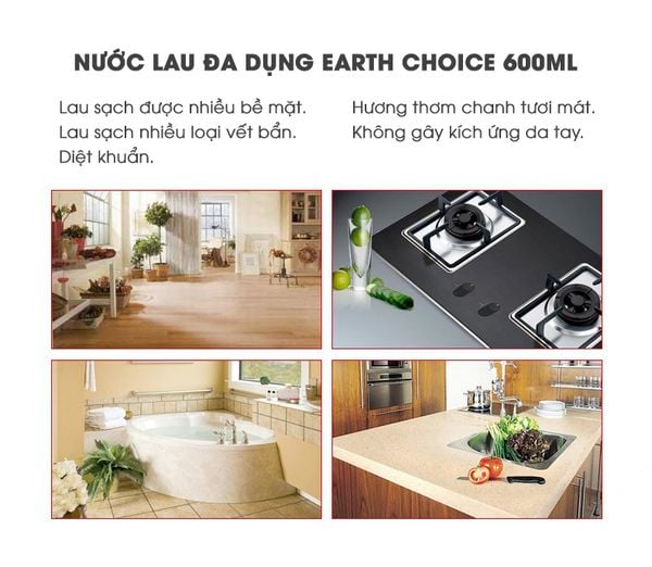 Nước lau đa dụng gốc thực vật Earthchoice