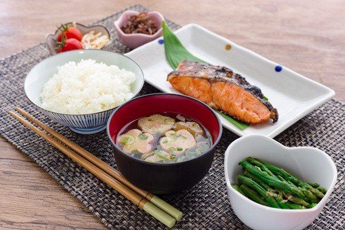 thực đơn ăn kiêng của người Nhật.