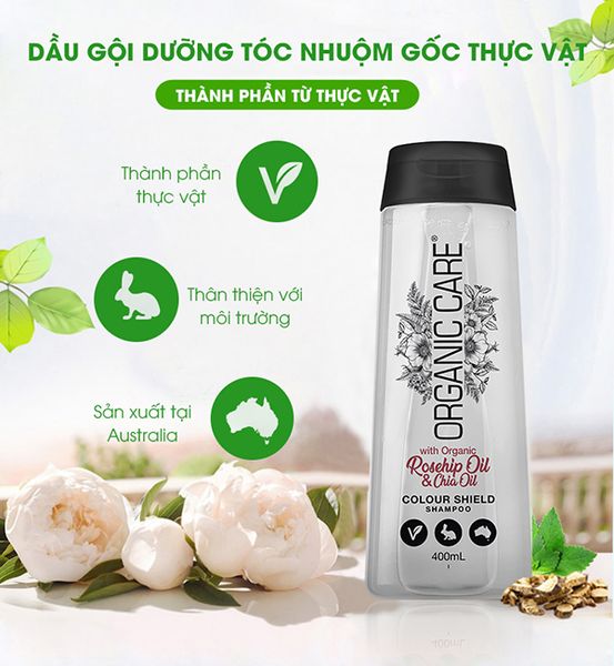 bộ sản phẩm gội xả dưỡng tóc nhuộm organic care