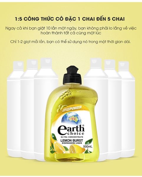 Nước rửa chén từ thực vật Earth Choice