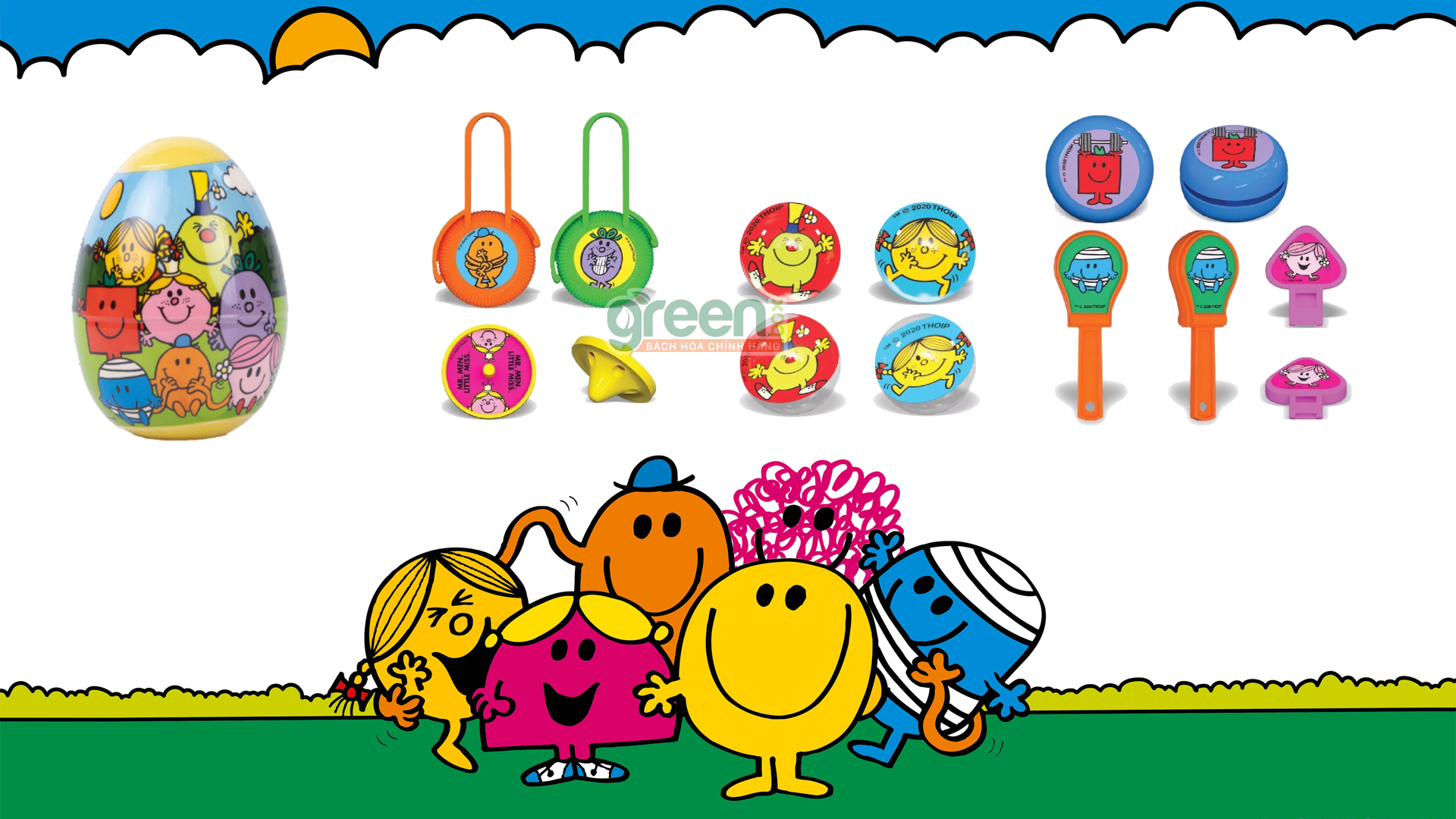 Kẹo trứng đồ chơi Mr Men Little Miss Relkon Siêu thị hàng nhập khẩu chính hãng cao cấp Greenbox Kẹo trứng đồ chơi Mr Men Little Miss Relkon Siêu thị hàng nhập khẩu chính hãng cao cấp Greenbox